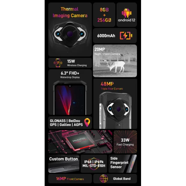Doogee S98 Pro Dual Sim 256GB 8GB Смартфон