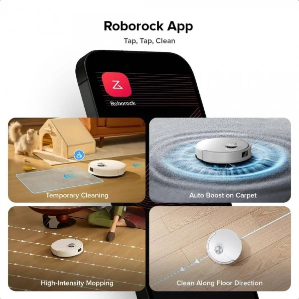 Roborock Q10 VF Прахосмукачка робот,бял