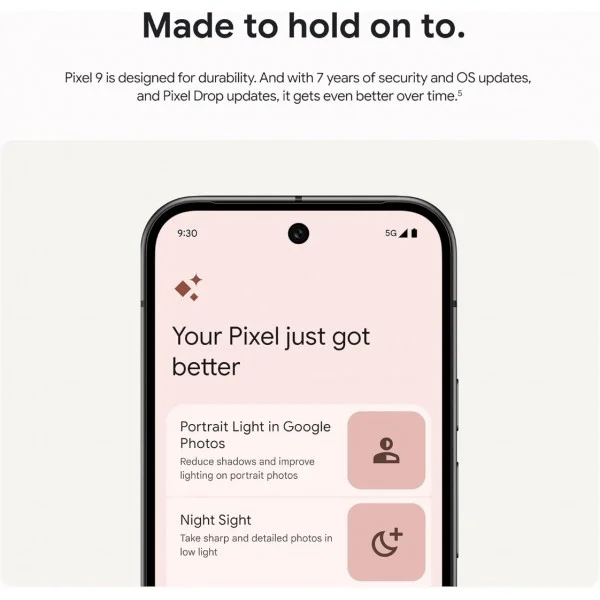 Google Pixel 9 Dual Sim 128GB 12GB Смартфон, черен