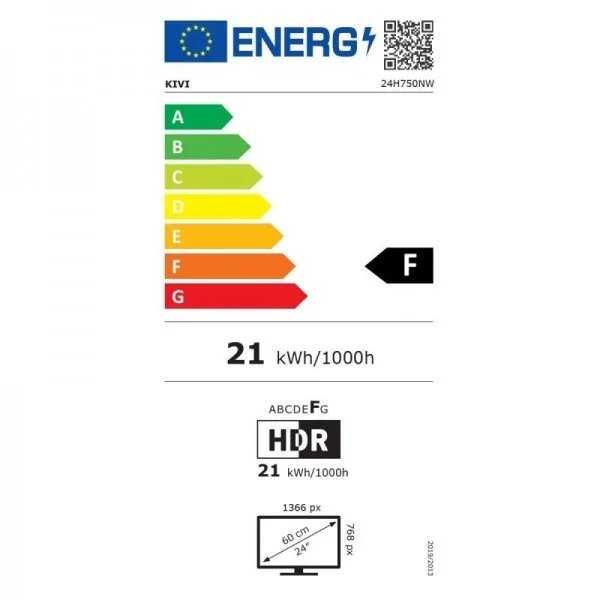 Смарт телевизор Kivi - 24H750NW, 24''