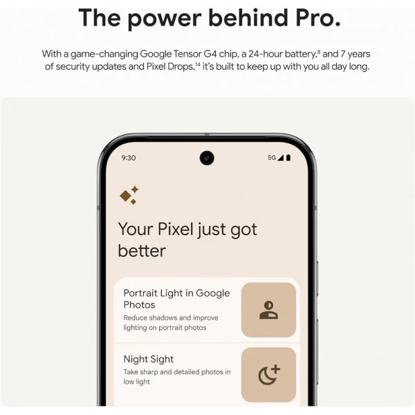 Google Pixel 9 Pro Dual Sim 128GB 16GB Смартфон, розов