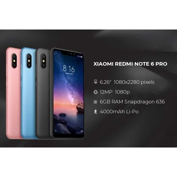 Xiaomi Redmi Note 6 Pro 64GB 4GB Dual SIM Смартфон Топ Цена