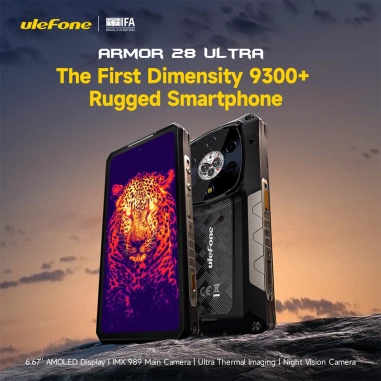 Ulefone Armor 28 Ultra Thermal Dual Sim 1TB 16GB Смартфон, черен