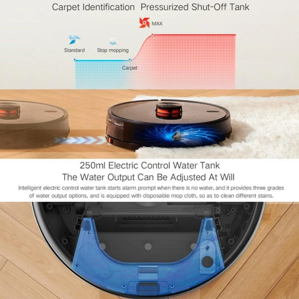 Xiaomi LYDSTO R1 Pro  Прахосмукачка робот с автоматичен контейнер за отпадъци (бял)