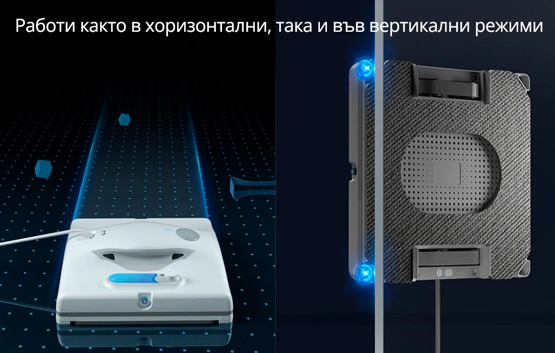 Работи както в хоризонтални, така и във вертикални режими