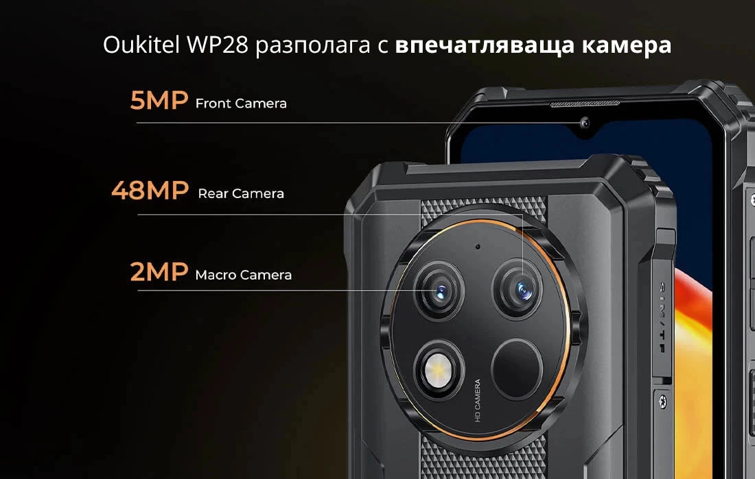 Oukitel WP28 разполага с впечатляваща камера