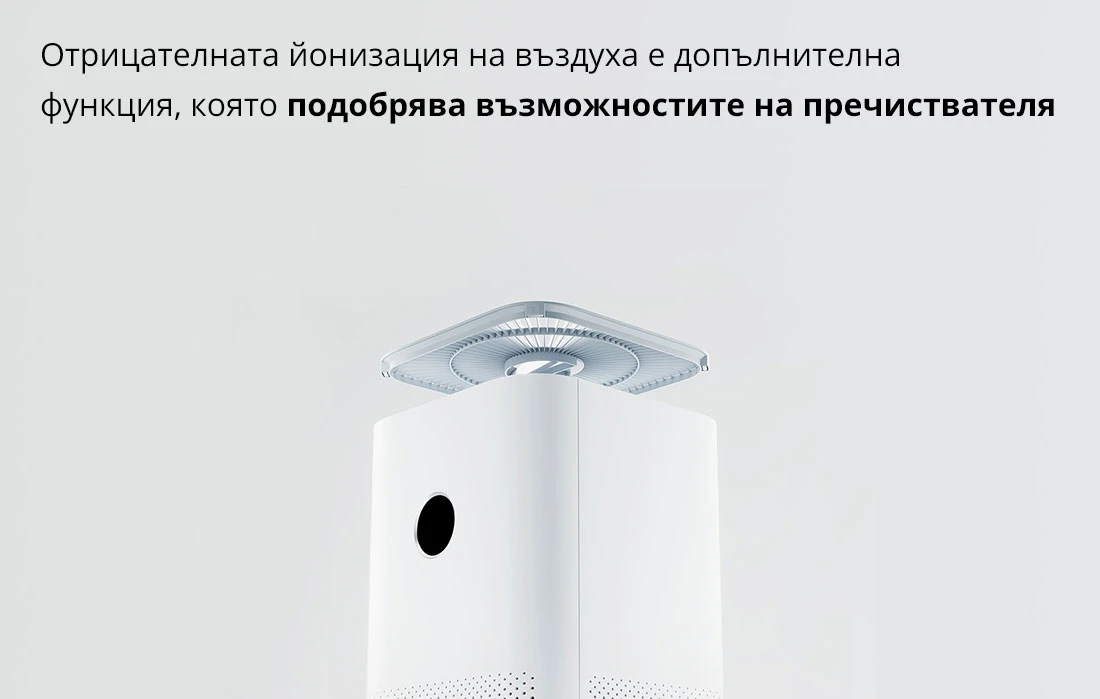 Отрицателната йонизация на въздуха е допълнителна функция, която подобрява възможностите на пречиствателя Отрицателната йонизация на въздуха е допълнителна функция, която подобрява възможностите на пречиствателя