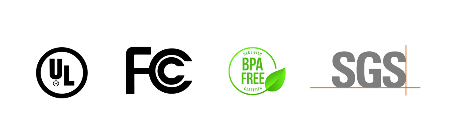 UL FCC BPA Free SGS сертификати